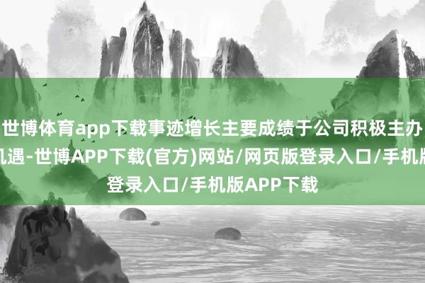 世博体育app下载事迹增长主要成绩于公司积极主办行业发展机遇-世博APP下载(官方)网站/网页版登录入口/手机版APP下载