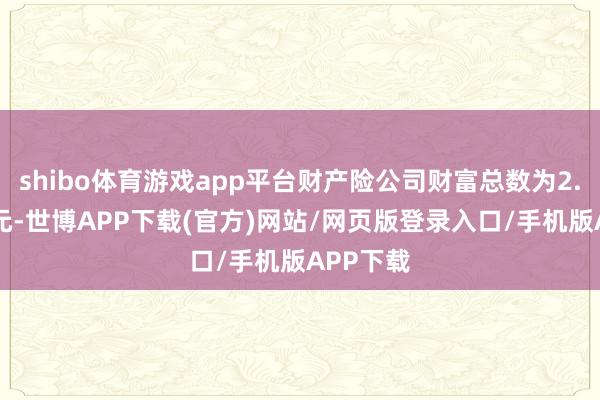 shibo体育游戏app平台财产险公司财富总数为2.97万亿元-世博APP下载(官方)网站/网页版登录入口/手机版APP下载