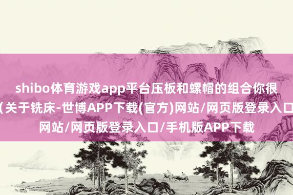 shibo体育游戏app平台压板和螺帽的组合你很难装到机床上去（关于铣床-世博APP下载(官方)网站/网页版登录入口/手机版APP下载